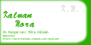 kalman mora business card